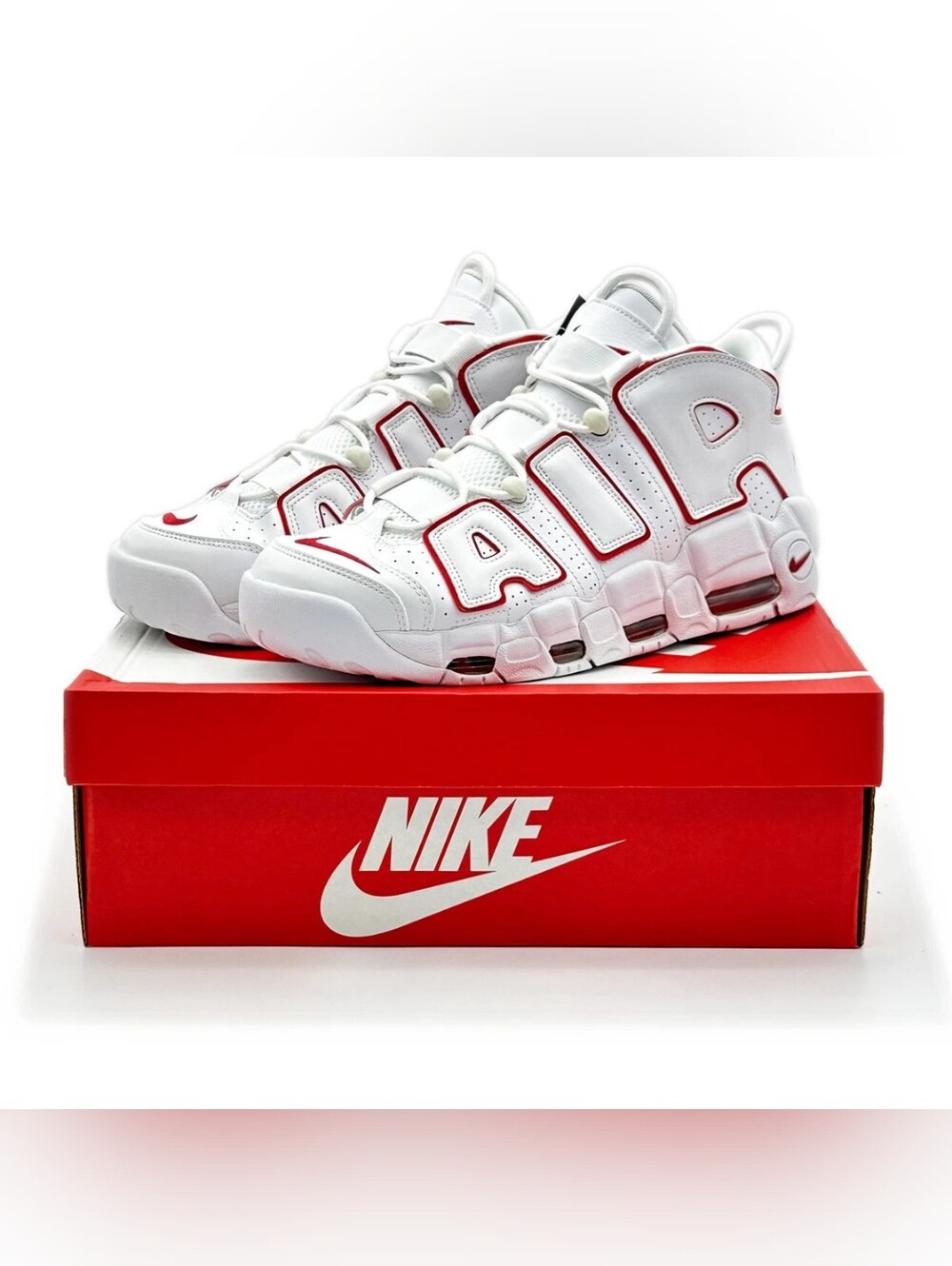 Nike Air More Uptempo 96 Renowned Rhythm White Varsity Red Men's Size 9 (OG Box)